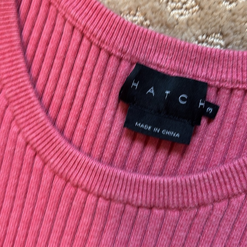 Hatch Sleeveless Pink Ribbed Maternity Dress - Picture 4 of 7